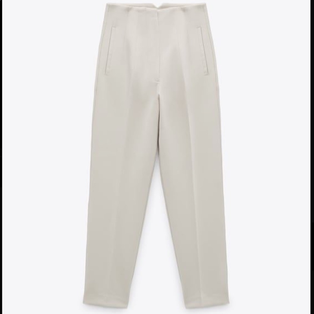 Zara Oyster High Waist Pants